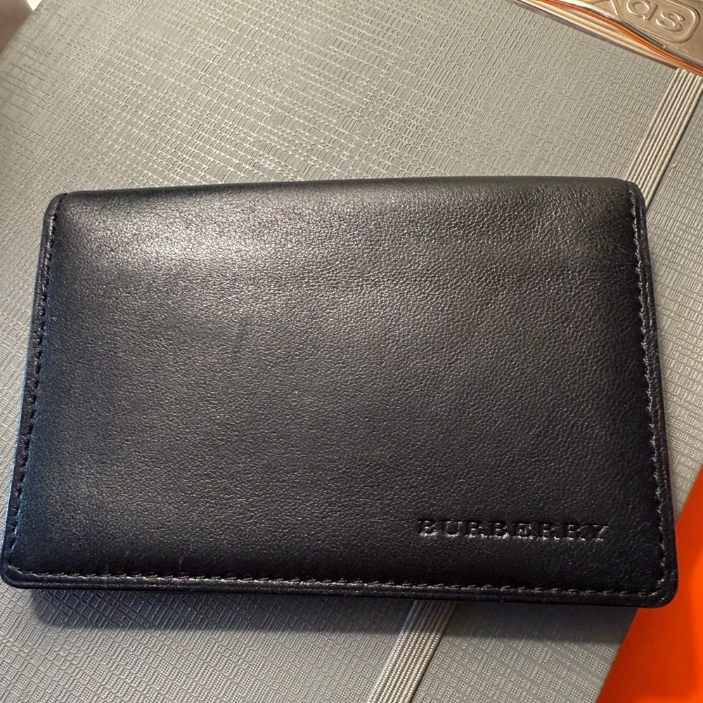 Burberry soft leather card holder wallet